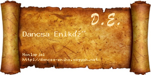 Dancsa Enikő névjegykártya